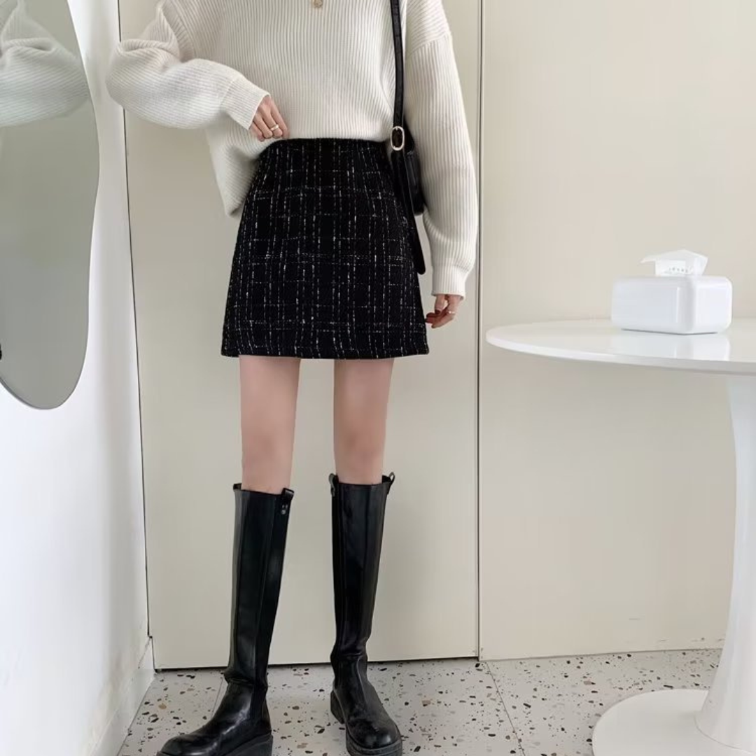 A-line mini skirt　lf2584