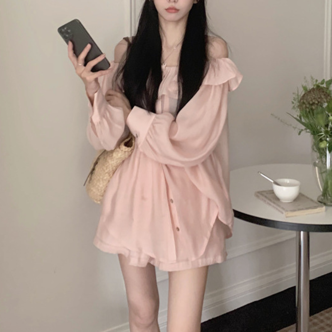 fluffy blouse setup lf3310