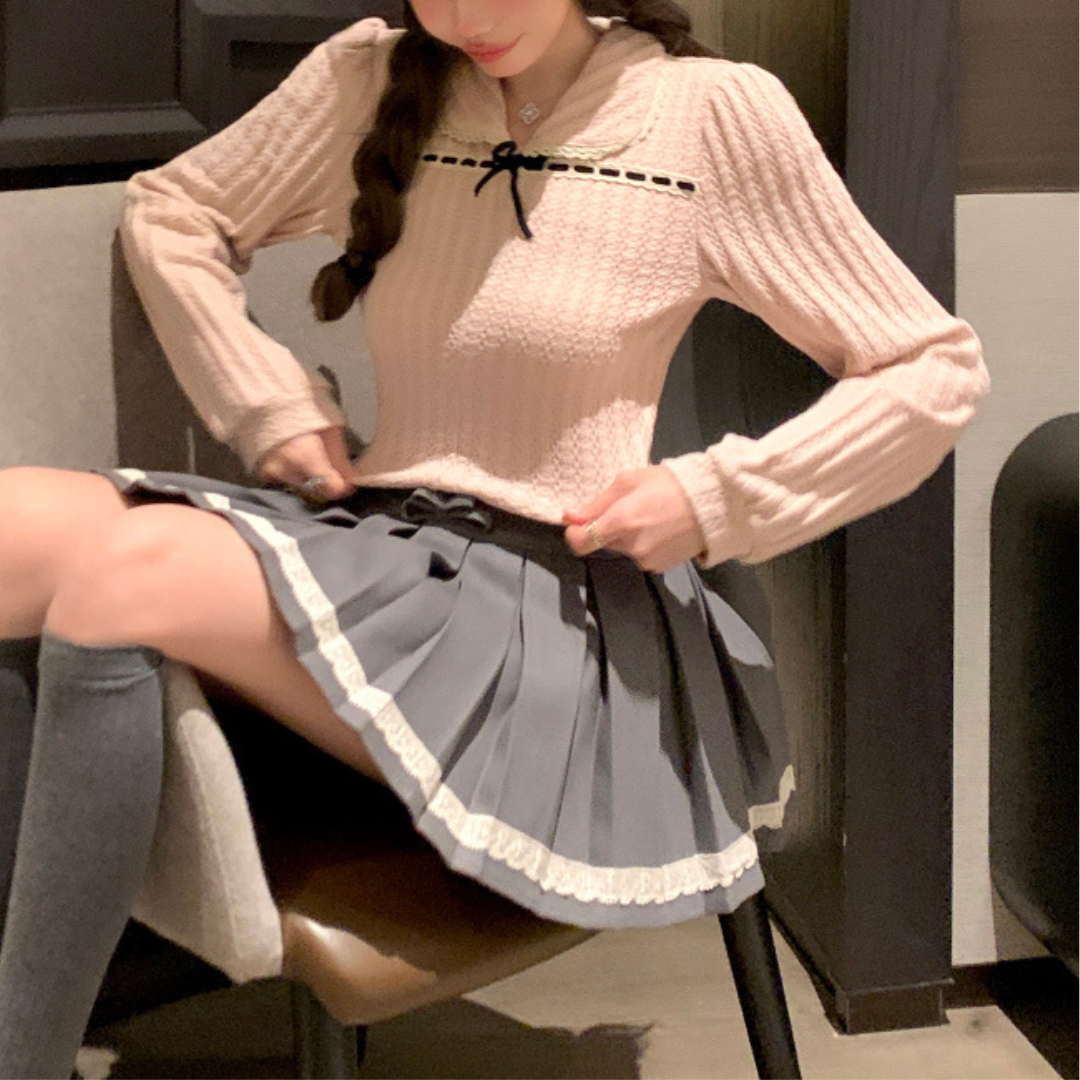 lace line miniskirt lf3143