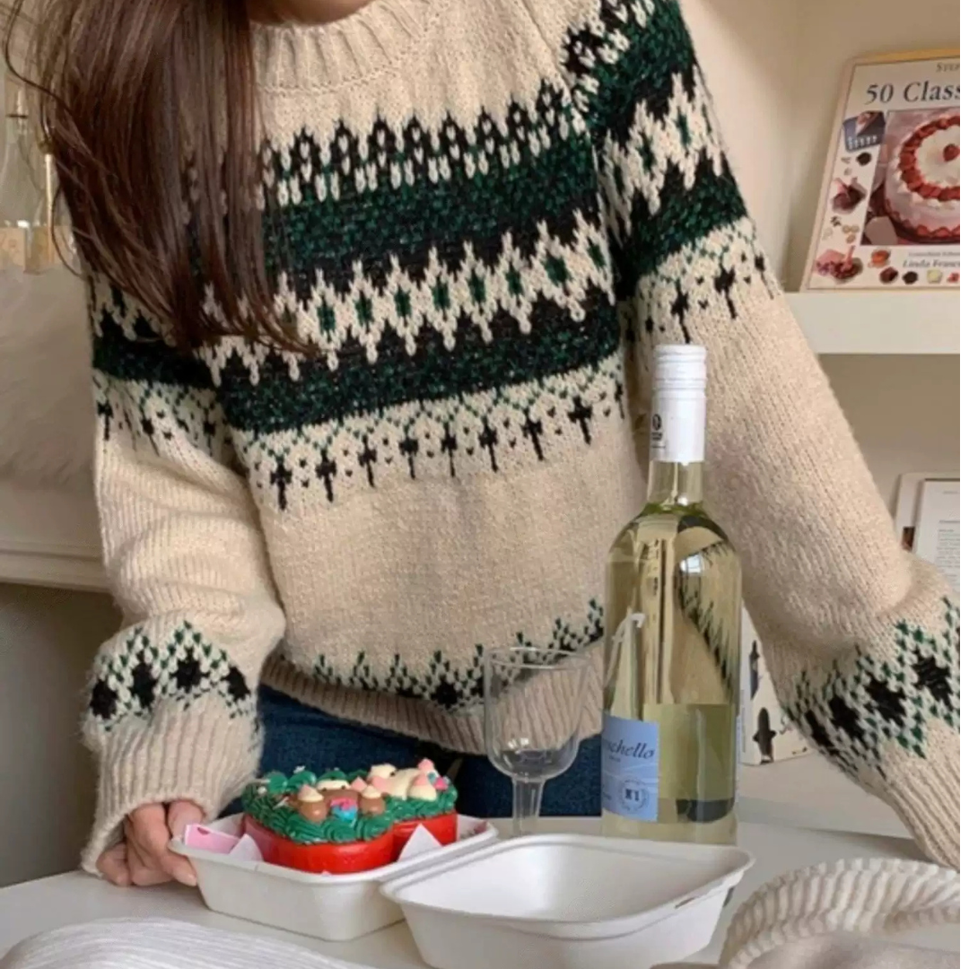 nordic pattern knit lf3358