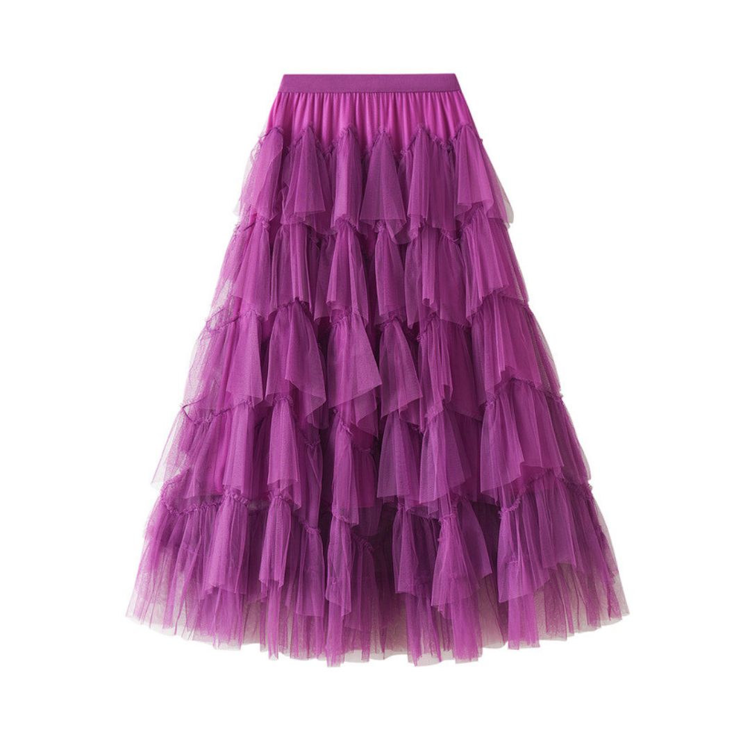 volume frill tulle skirt lf2404 – La Florence