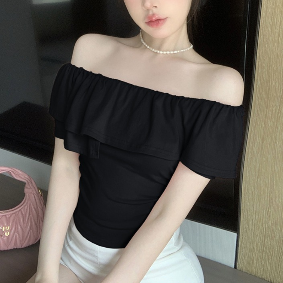 fit off shoulder tops lf3303