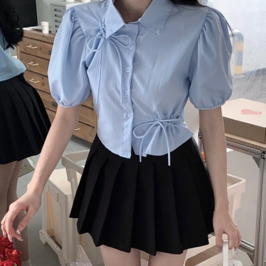 rarrow ribbon short length shirt lf3269