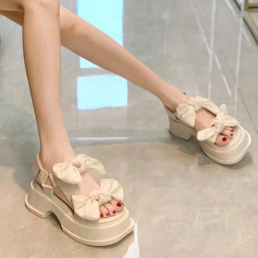 ribbon platform sandals lf2421-1【即納】