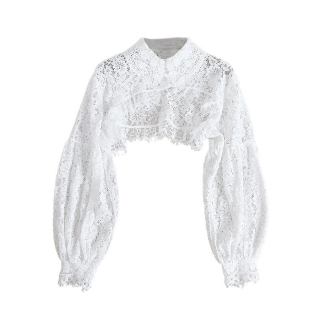 lace short blouse lf1781