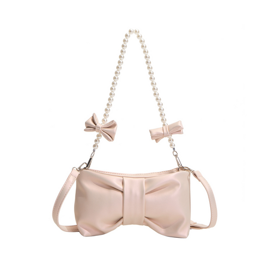 【Ranking5位】ribbon ribbon pearl handle bag lf1637