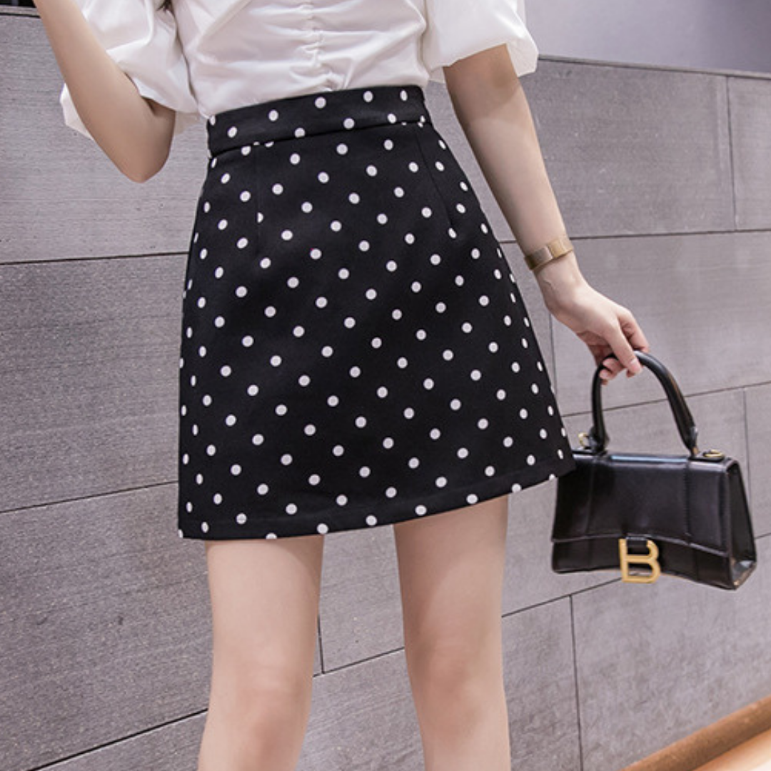 dot mini skirt lf1089-1【即納】