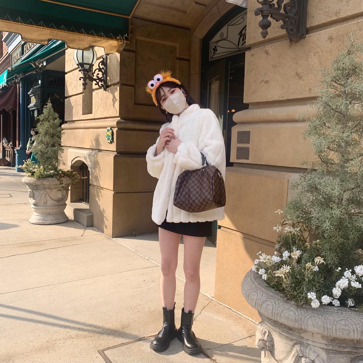 【即納】line fur coat lf1214-1