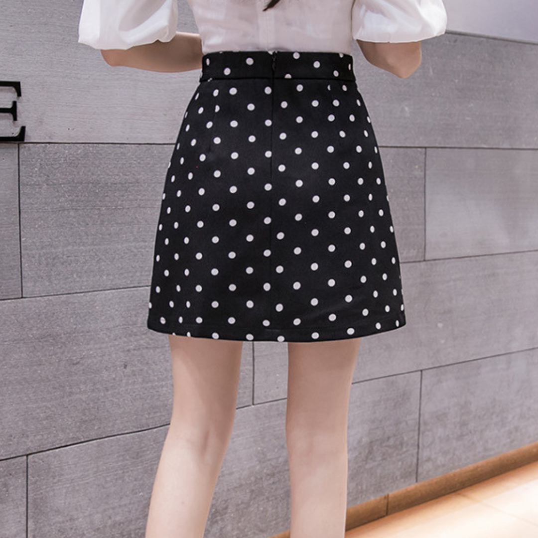 dot mini skirt lf1089-1【即納】